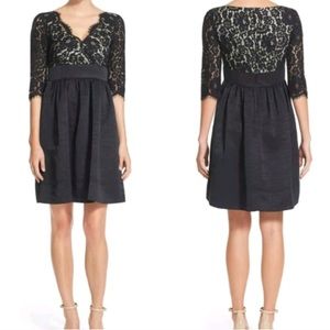 Eliza J Lace & Faille Lace Dress